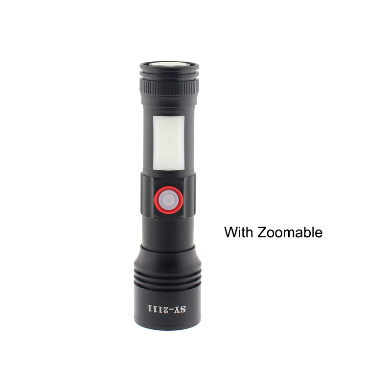 Super Bright Small Torch Aluminum 10W XHP50 Strong Lumen Tactical Led Magnet Rechargeable Flashlight With Side Light