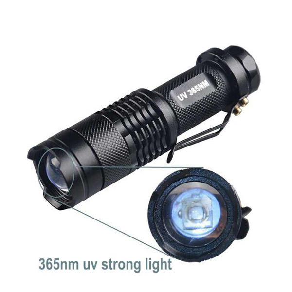 Scorpion Detector Aluminum Powerful Strong LED 365nm UV Flashlight Ultra Violet Black Light Torch