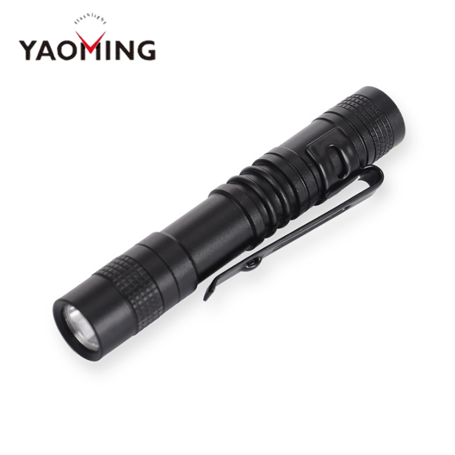 Small powerful 3W XPE LED Flashlight Penlight Torch With Clip Powered by AAA Battery