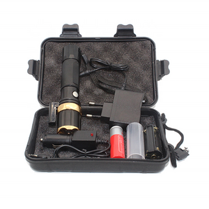 Brand new super bright powerful high lumen red laser zoomable rechargeable tactical flashlight torch