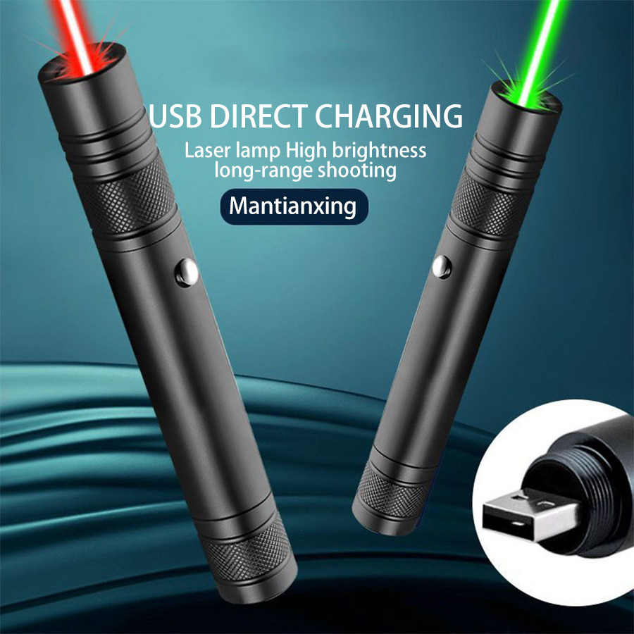 High Power Green Laser Aluminum Direct Charge Laser Pointer Flashlight  Red Laser Light  Teaching Flashlight