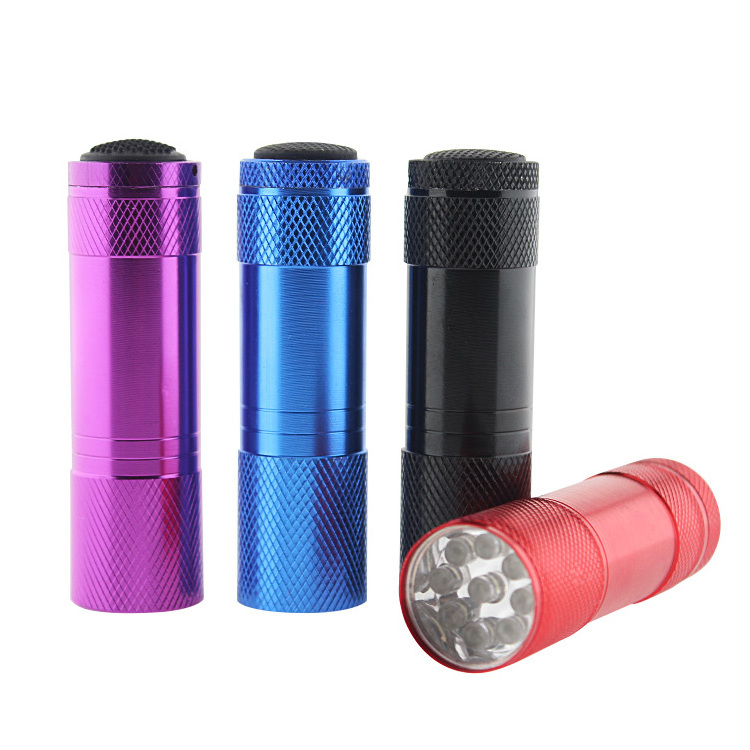 Wholesale Portable Lanyard 3*AAA Batteries Mini Aluminum EDC LED Flashlight for gift