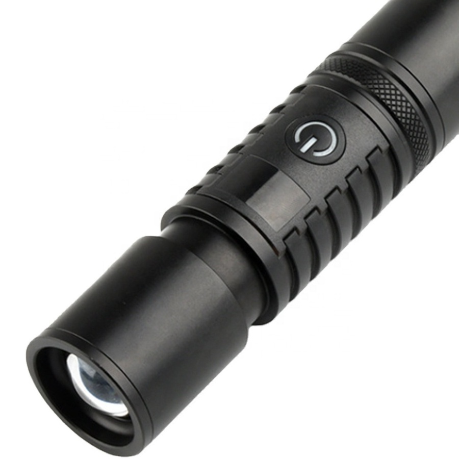 New digital display white laser 20W long range flashlight with charging bank outdoor emergency lighting flashlight