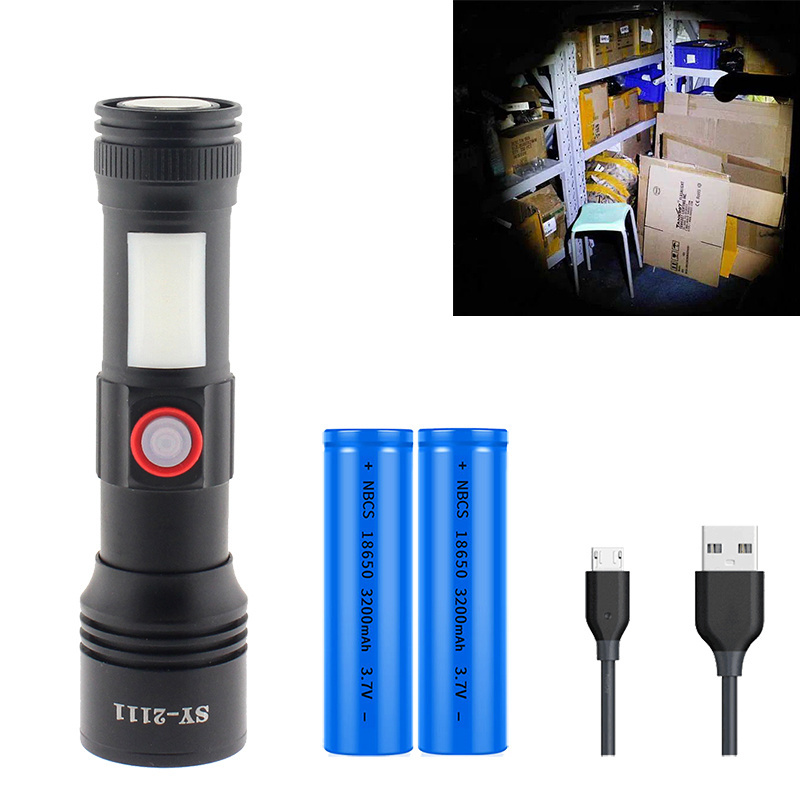 Amazon Hot Sells Mini Rechargeable retractable magnetic P50 Flashlights High Power LED Emergency Light  Flashlight