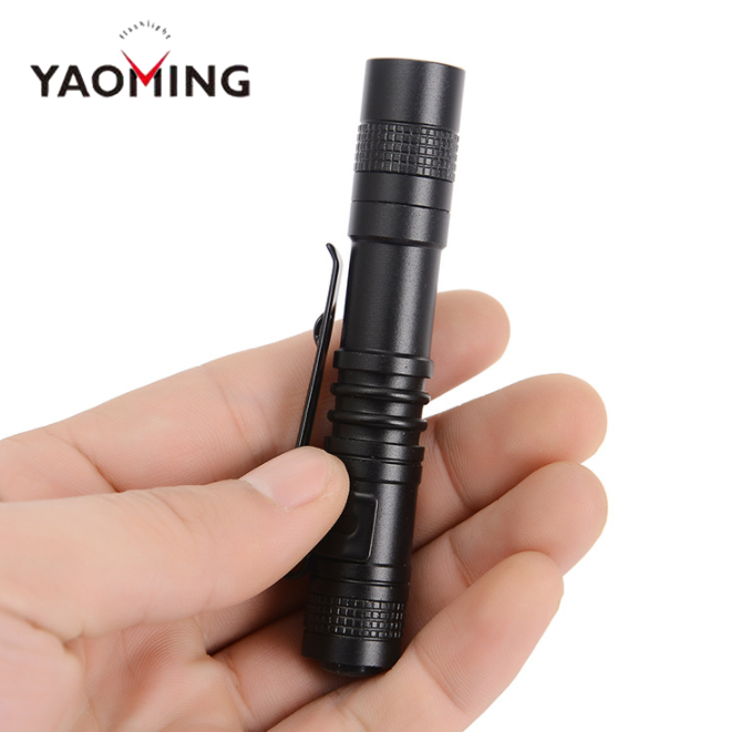 Small powerful 3W XPE LED Flashlight Penlight Torch With Clip Powered by AAA Battery