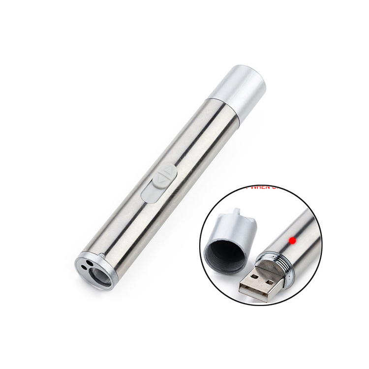 aluminium  three-in-one mini laser pointer  pen torch portable  usb chargeable small uv led flashlight