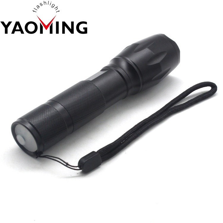 Wholesale factory USB rechargeable with power bank zoomable aluminum torch T6  led high power emergency outdoor flashlight