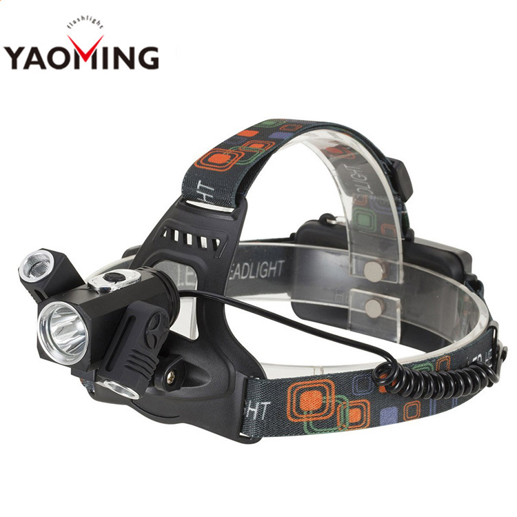 3 Led Super Bright  waterproof zoomable fishing head lamp pocket micro usb led head torch hunting high power led headlamp