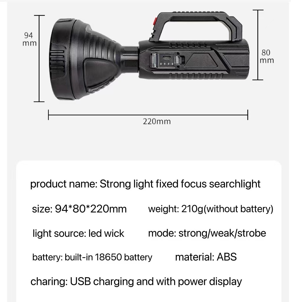 Professional Battery Operated Projector Portable Handheld Led Searchlight waterproof searchlight