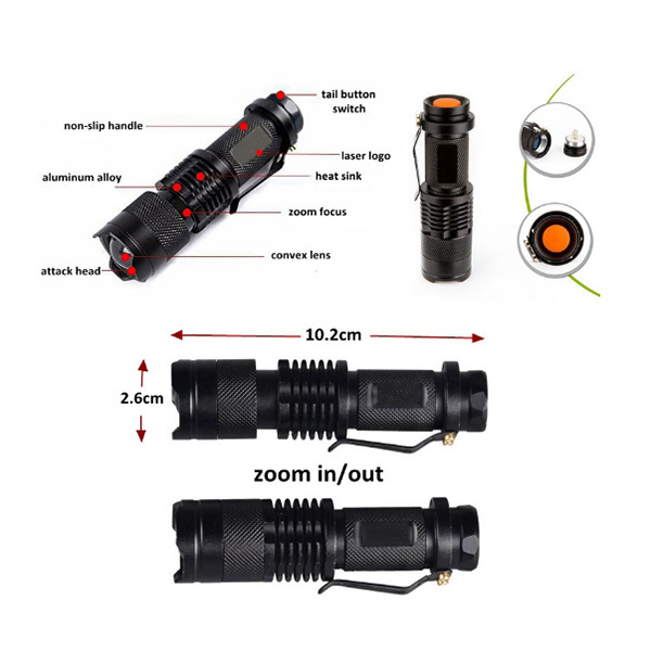 Scorpion Detector Aluminum Powerful Strong LED 365nm UV Flashlight Ultra Violet Black Light Torch