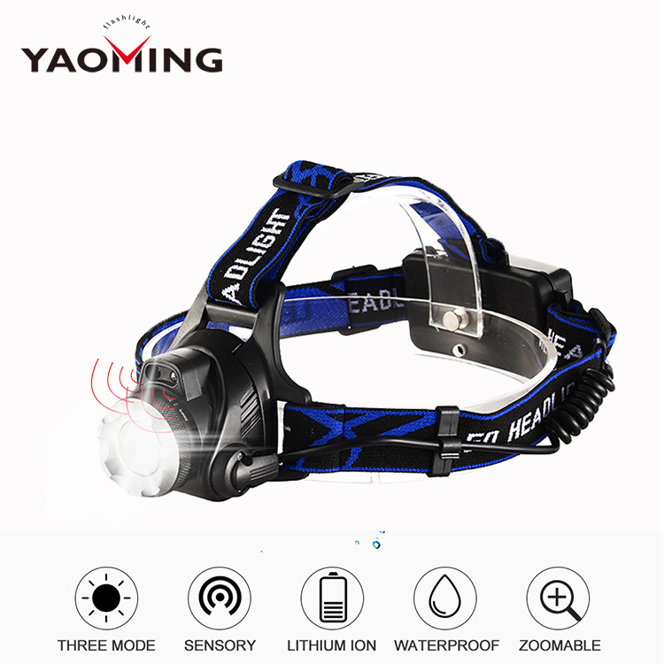 Zoomable 3 Modes Super Bright LED Headlamp flashlight with Rechargeable Batteries, Car Charger, Wall Charger and USB Cable