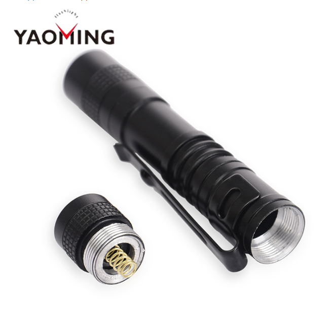 Small powerful 3W XPE LED Flashlight Penlight Torch With Clip Powered by AAA Battery