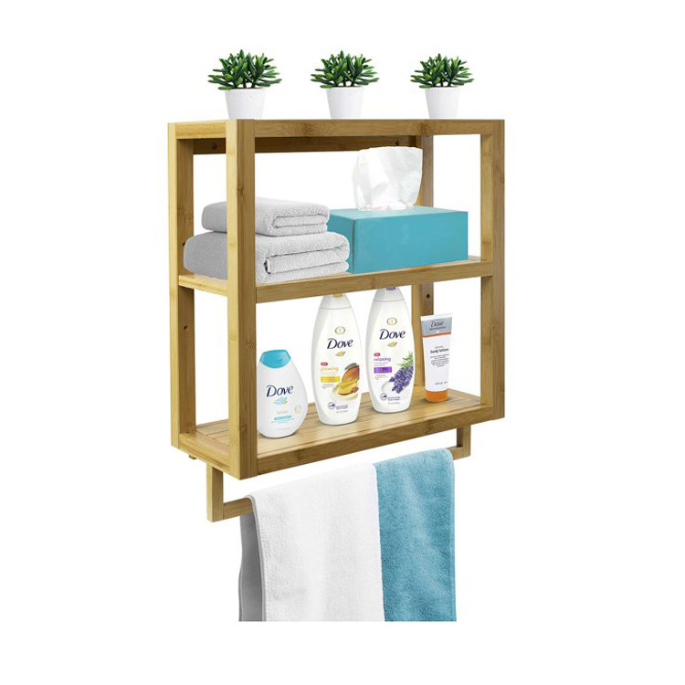 3 Tier Shower Shelf Wall Mounted Storage Organizer Rack Bathroom Towel Rack Wall Shelves