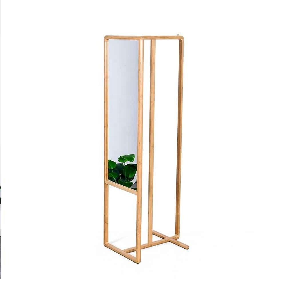 Modern Furniture Dress Clothing Rack Coat Hanger Stand Coat Rack with Full Length Mirror