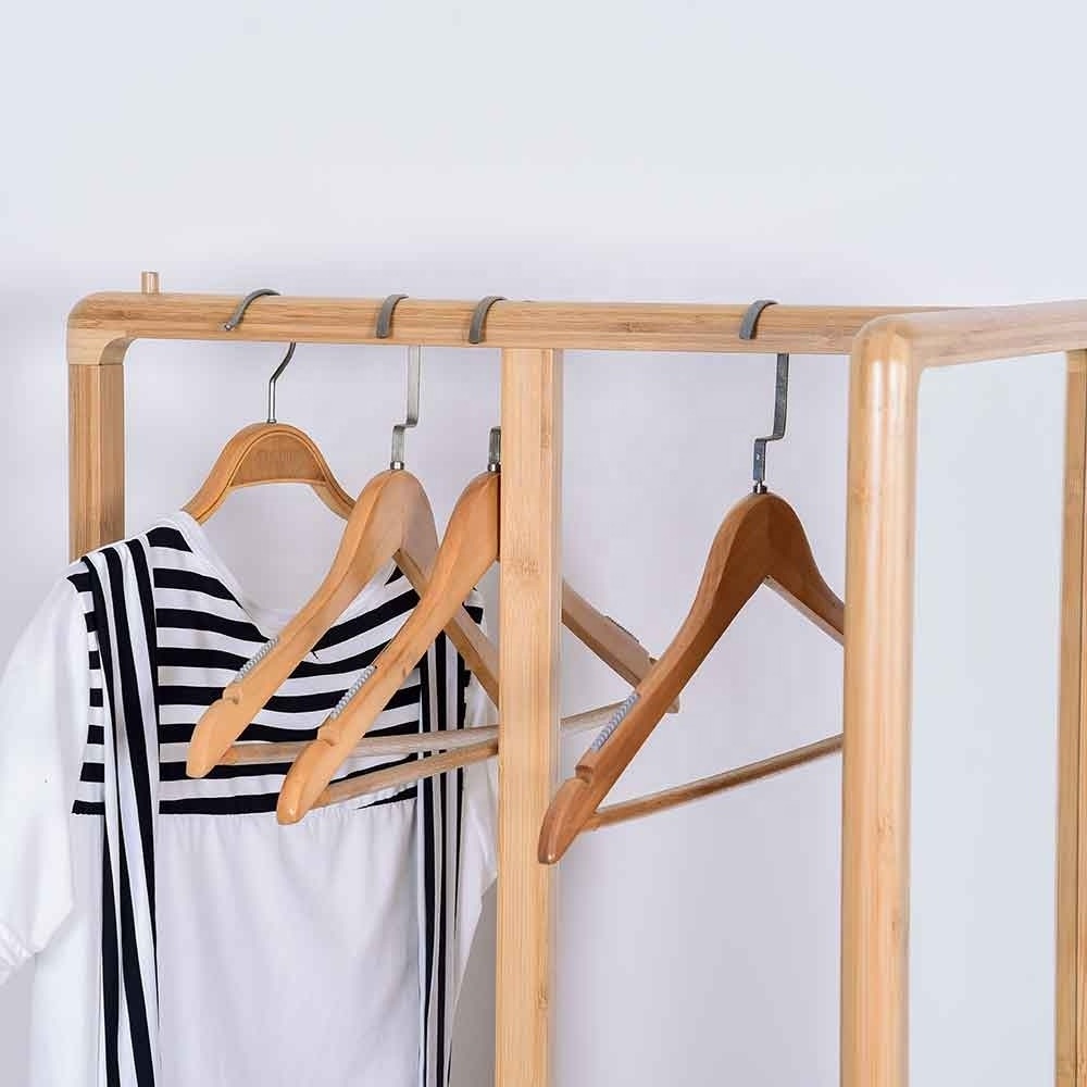 Modern Furniture Dress Clothing Rack Coat Hanger Stand Coat Rack with Full Length Mirror