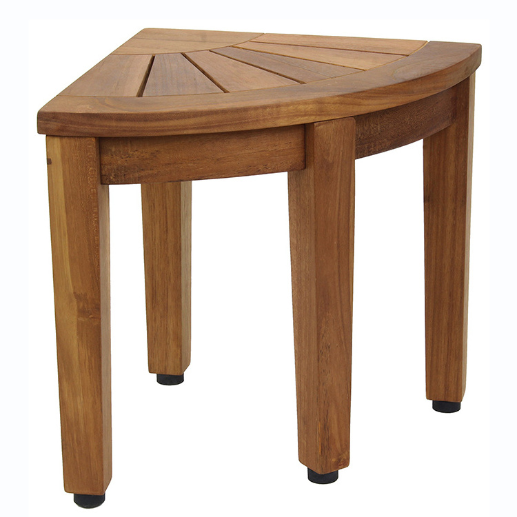 Step Japanese Wooden Small Stool Chair Dark Teak Corner Seat Shower Manufacture Bath Bench