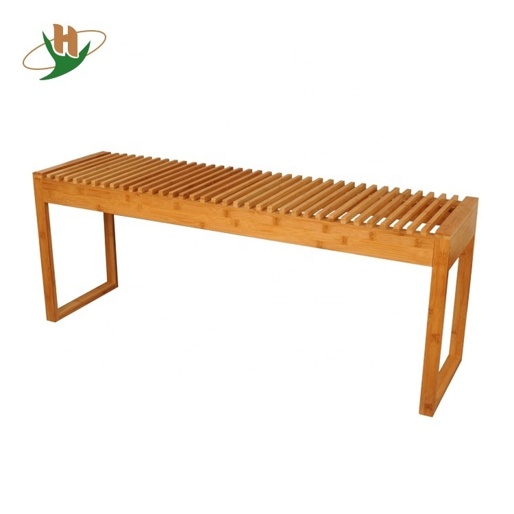 Bamboo wooden shoes rack bench