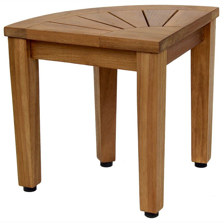 Step Japanese Wooden Small Stool Chair Dark Teak Corner Seat Shower Manufacture Bath Bench