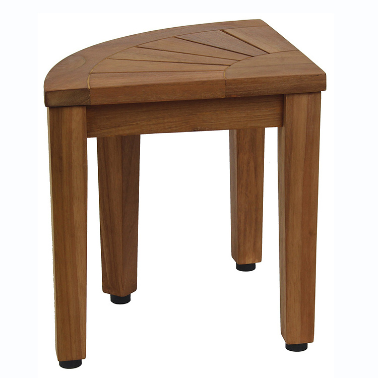 Step Japanese Wooden Small Stool Chair Dark Teak Corner Seat Shower Manufacture Bath Bench