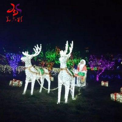 christmas decorations outdoor led christmas light decoration Led motif light 3d reindeer figures