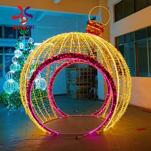 HOYECHI light decoration popular and colorful outdoor waterproof 3D led motif light decoration giant christmas ball MOTIF LIGHT