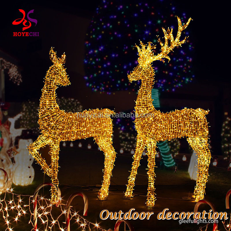 2.7m Christmas deer 3D reindeer decorative theme lights factory spot wholesale garden landscape lights