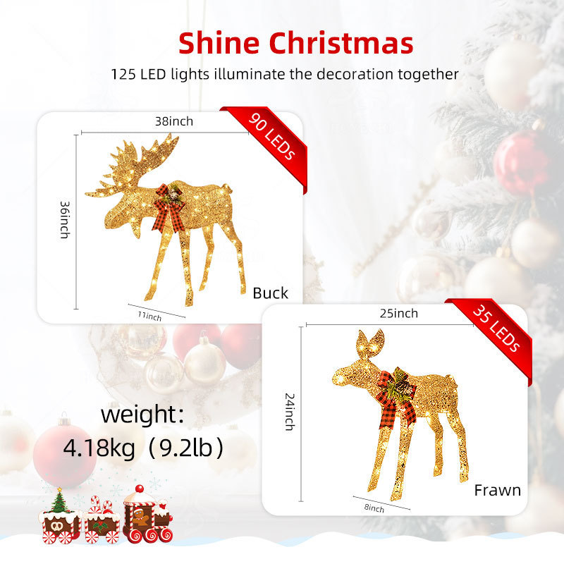 Factory reindeer christmas decoration outdoor Christmas reindeer light