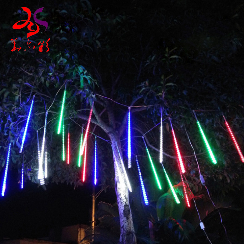 2023 colorful outdoor led christmas meteor shower light