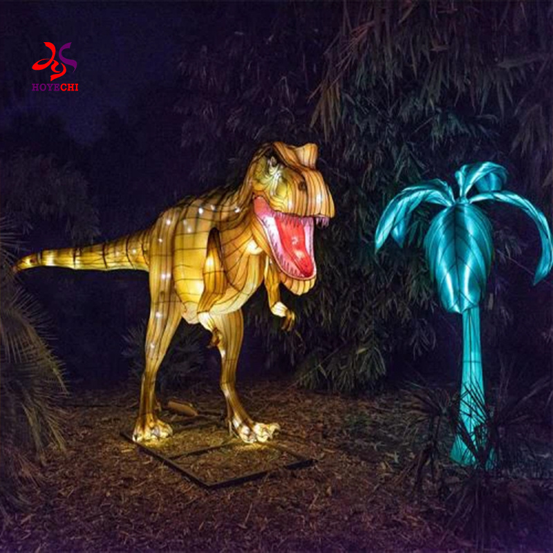 2024 Outdoor Large Chinese Fabric Lanterns Traditional New Year Silk Dinosaur Lantern festival