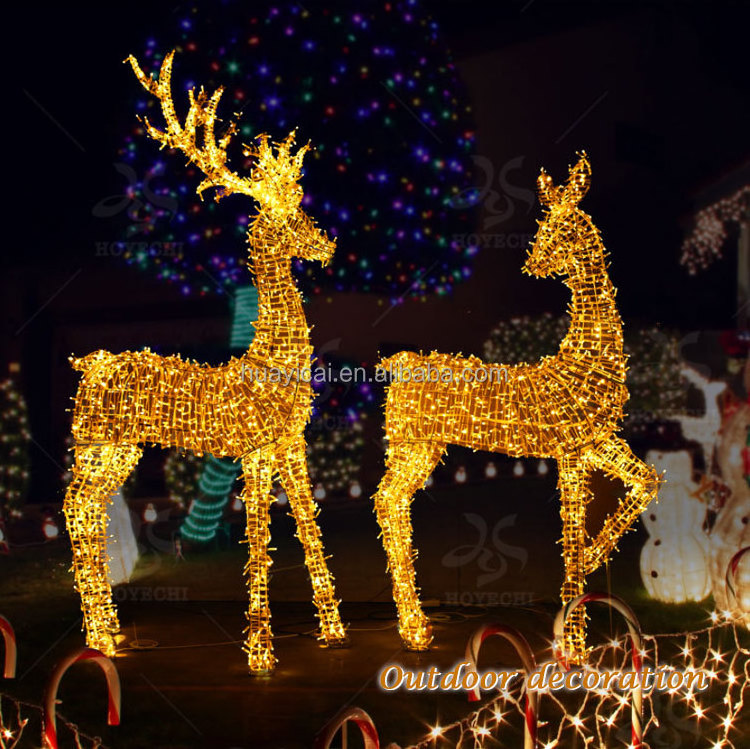 2.7m Christmas deer 3D reindeer decorative theme lights factory spot wholesale garden landscape lights