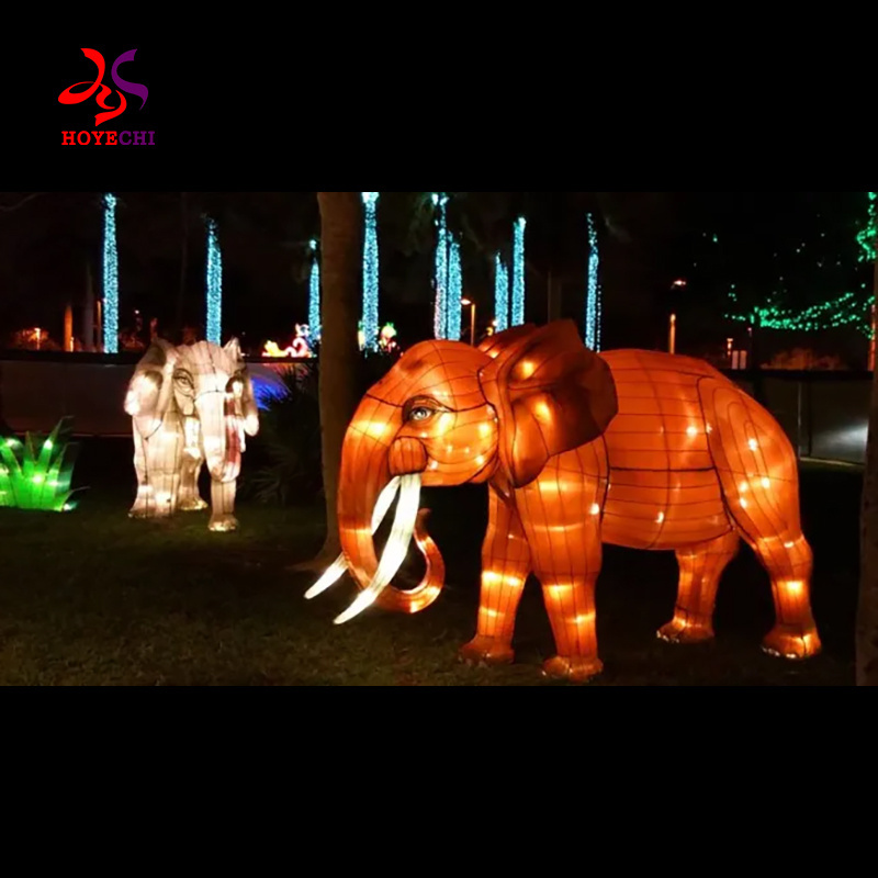 Theme park zoo garden history Chinese traditional giant festival animal  lanterns