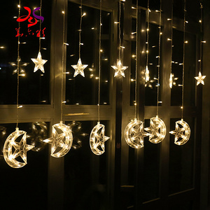 Outdoor Ramadan decorations moon and star led motif light