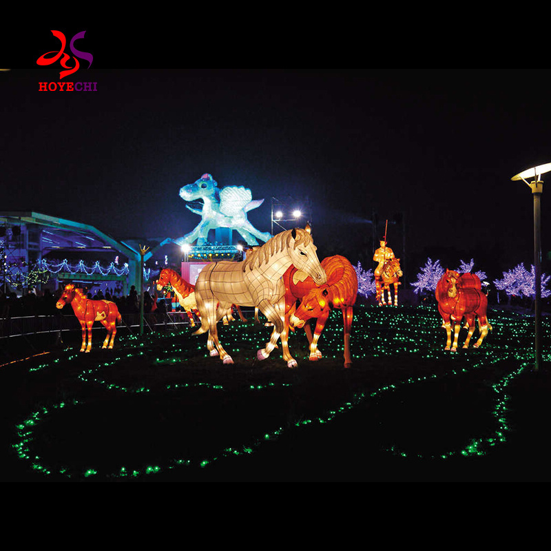 Theme park zoo garden history Chinese traditional giant festival animal  lanterns