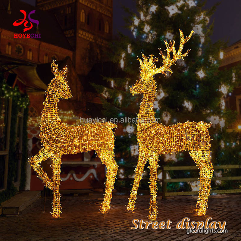 2.7m Christmas deer 3D reindeer decorative theme lights factory spot wholesale garden landscape lights