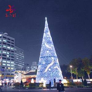 2023 wholesale outside waterproof painting mall giant artificial umbrella  led wire frame lights ball Christmas tree for shop