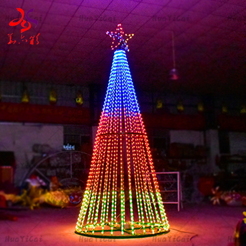 Large christmas tree Customized Outdoor Lighting Decoration  4M Christmas Led Pixel Tree Motif Light