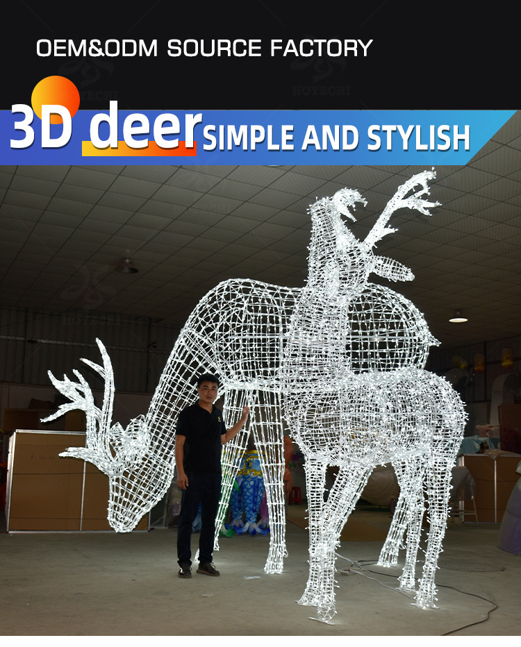 christmas decorations outdoor led christmas light decoration Led motif light 3d reindeer figures