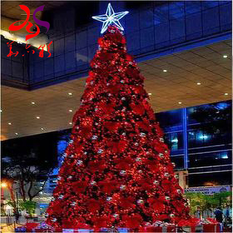 Star-shaped light installations custom 20ft 30ft 40ft 50ft giant outdoor lighting christmas tree commercial christmas tree