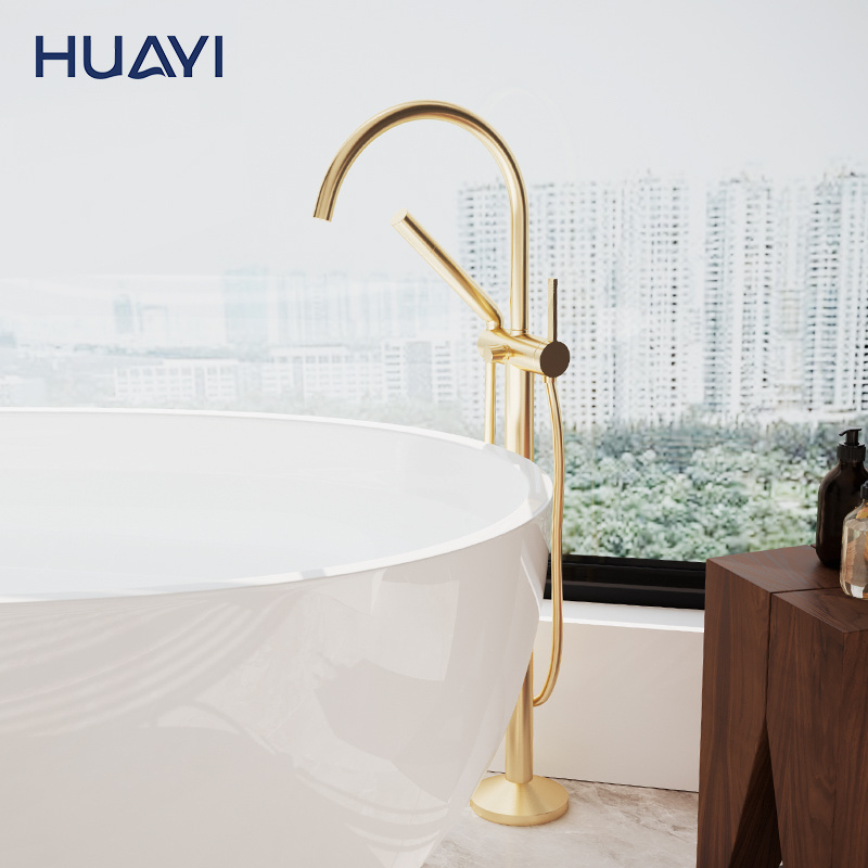 Huayi Bath Shower Mixer upc Filler Shower Mixer Freestanding Bathtub Faucet