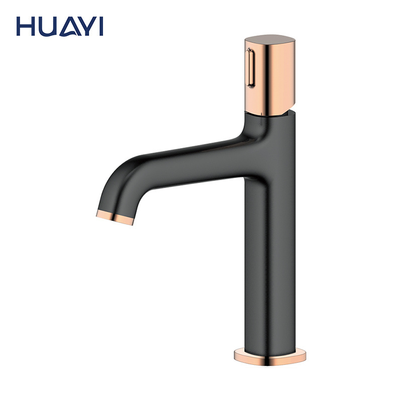 Huayi Manufacturer UPC CUPC NSF Wash Hand Basin Tap Bathroom Mixer Black Basin Faucet