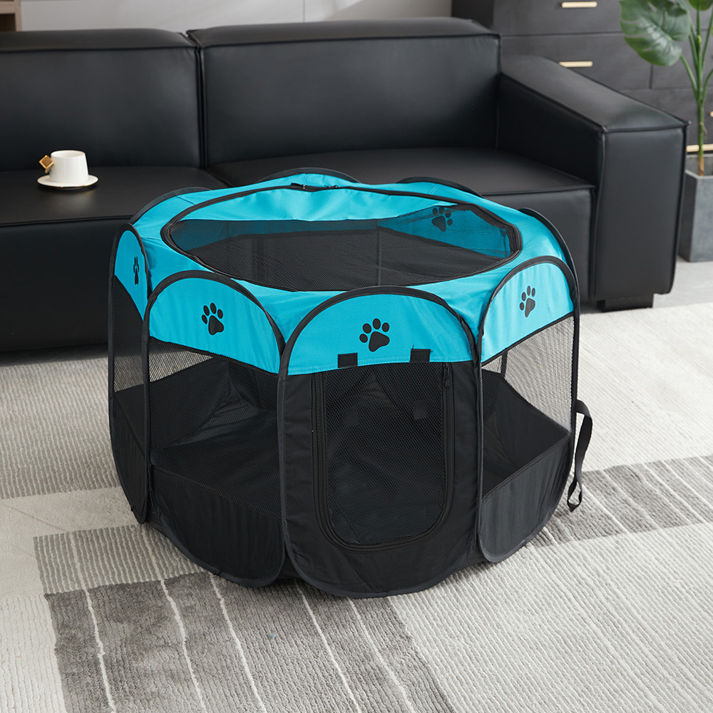 Portable Folding Pet Tent Dog House Cat Tent Cat Fence Kennel Pet Delivery Room Pet Octagon Cage Enclosure Large Space