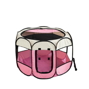 Portable Folding Pet Tent Dog House Cat Tent Cat Fence Kennel Pet Delivery Room Pet Octagon Cage Enclosure Large Space