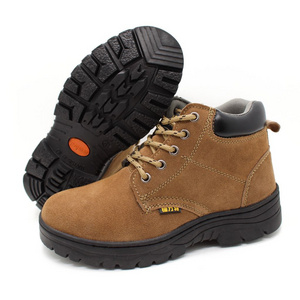 New Design Suede Leather Steel Toe Non-slip Women Men Work Safety Boots