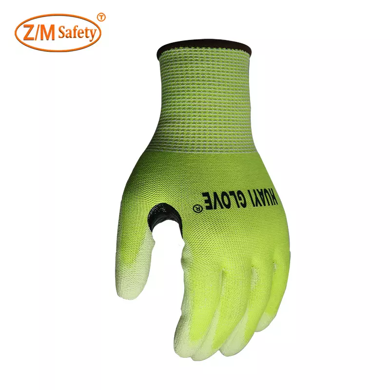 Thumb Reinforced Nivel 5 HPPE Knitted Gloves PU Coated Guantes Anticorte Stainless Steel A4 Cut Resistant Gloves