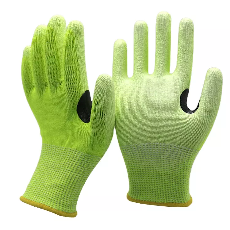 Thumb Reinforced Nivel 5 HPPE Knitted Gloves PU Coated Guantes Anticorte Stainless Steel A4 Cut Resistant Gloves