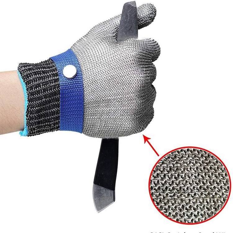 Cut resistance stab resistance stainless steel gloves meat cutting butcher gloves woodworking fishing metal mesh gloves