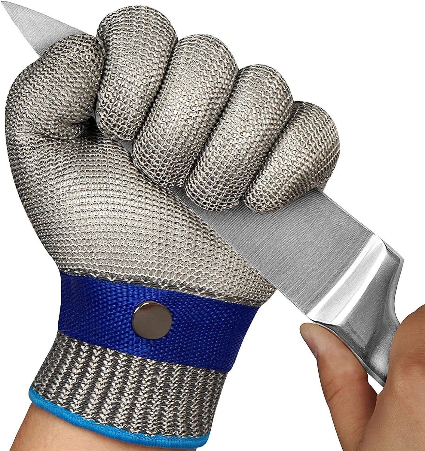 Cut resistance stab resistance stainless steel gloves meat cutting butcher gloves woodworking fishing metal mesh gloves