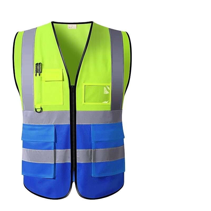 HY Engineer safety vest reflective workwear jacket blue reflective vest