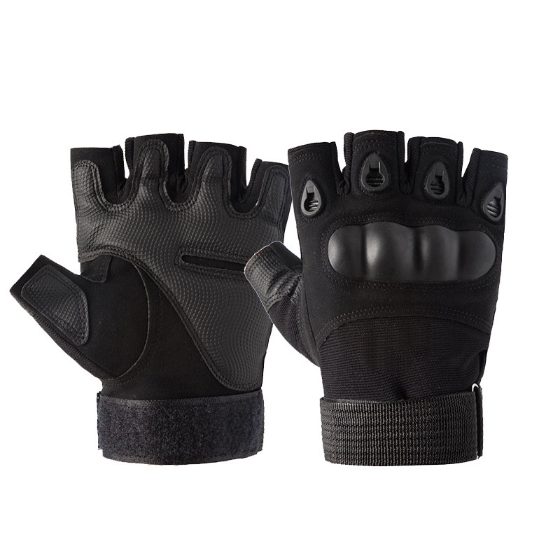 Hard Knuckle Protective Breathable Outdoor Glove Lightweight Sport Hunting Shooting Glove Fingerless Tactical Glove