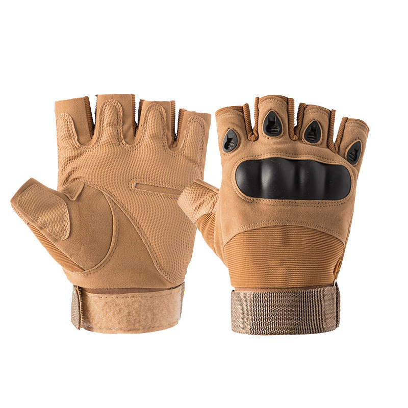 Hard Knuckle Protective Breathable Outdoor Glove Lightweight Sport Hunting Shooting Glove Fingerless Tactical Glove